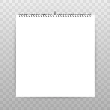 Blank wall calendar with spring. Vector illustration. Illustrazione stock