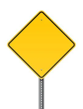 Blank warning road sign Stock Illustration
