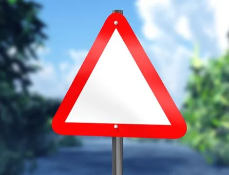 Blank warning sign Stock Illustration