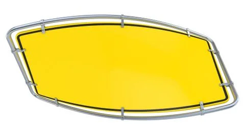 Blank warning sign. Twisted 3D Stock Illustration