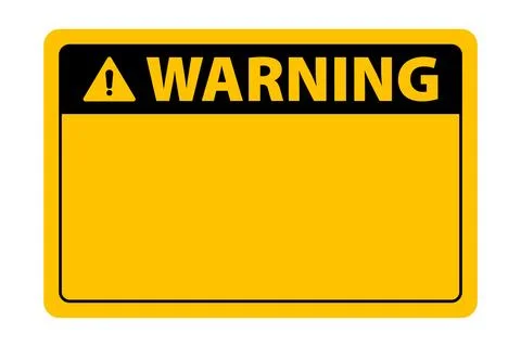 Blank warning sign. Vector illustration Stock Illustration