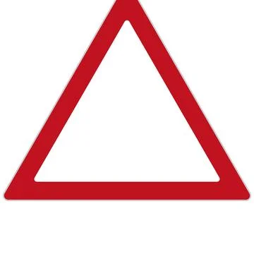 Blank warning triangle road sign, empty Stock Illustration