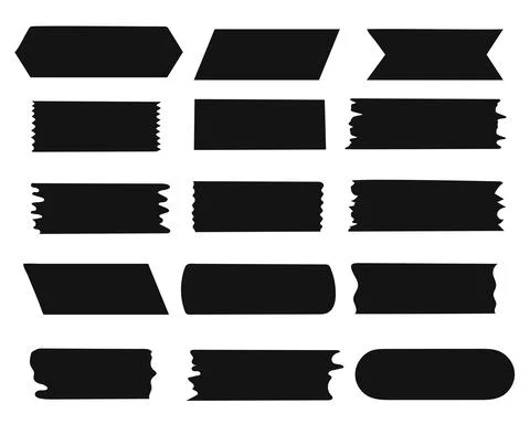 Blank washi tape set vector illustration イラスト素材