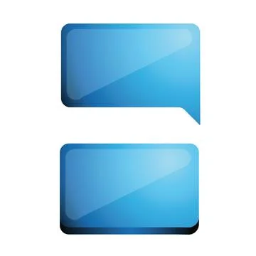 Blank web button blue Stock Illustration