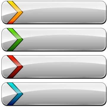 Blank web buttons Stock Illustration