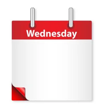 Blank Wednesday Date Illustrazione stock