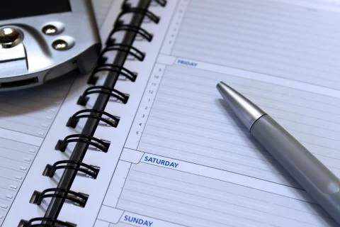 Blank weekly task organizer Stock Photos