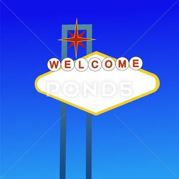 Blank welcome sign Stock Illustration