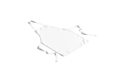 Blank white apron with strap mock up lying, side view Stock Photos