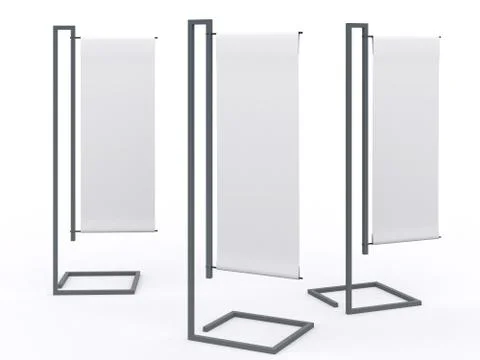 Blank white banner Stock Illustration