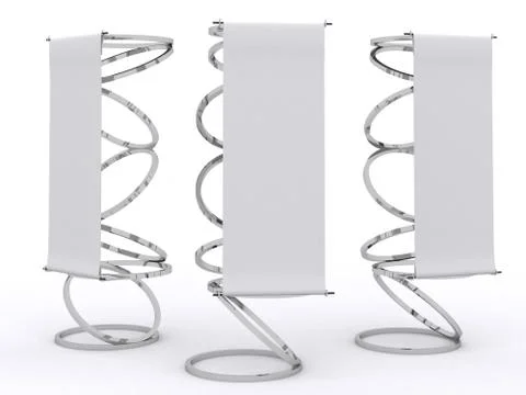 Blank white banner Stock Illustration