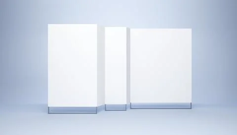 Blank white banner Stock Illustration