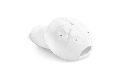 Blank white baseball cap mockup, back view Illustrazione stock