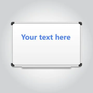 Blank white board Stock Illustration