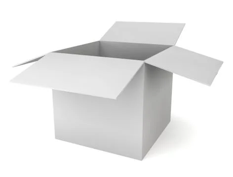 Blank white box Stock Illustration