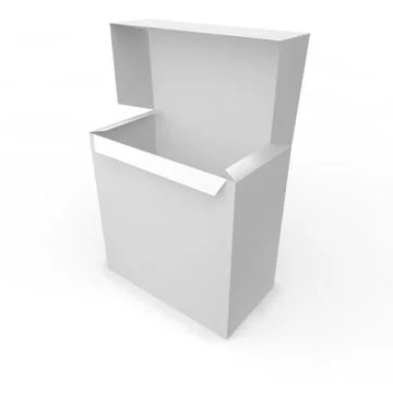 Blank white box Illustrazione stock