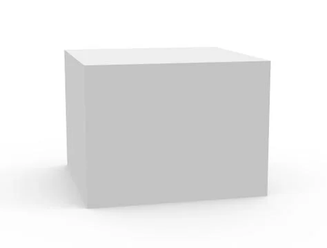 Blank white box model イラスト素材