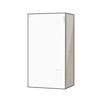 Blank white box product template mockup design Stock Illustration