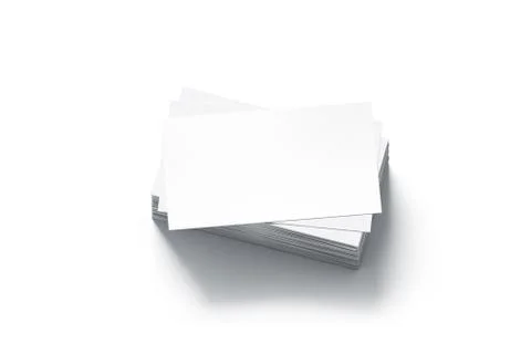 Blank white business cards stack mock up 库存插图