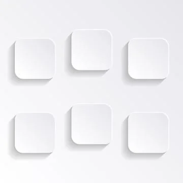 Blank white buttons Illustration
