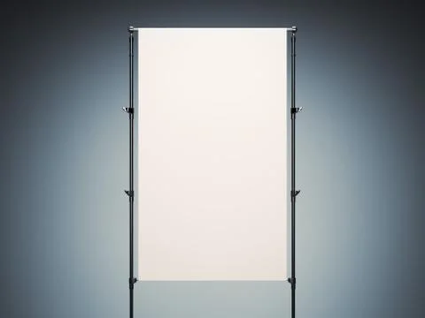 Blank white canvas on two tripods Stockillustratie