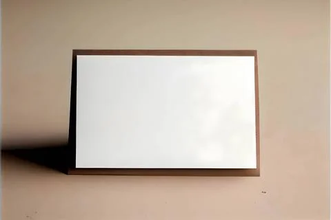 Blank white card on light background. Иллюстрация