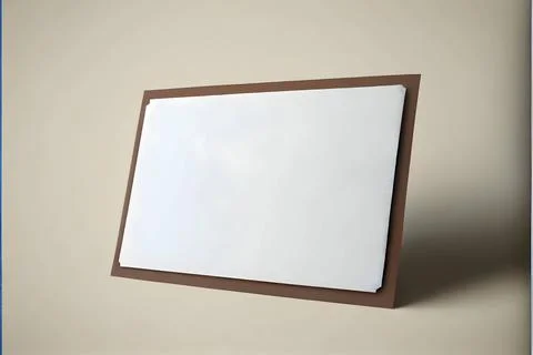 Blank white card on light background. Stock Illustration