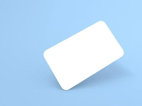 Blank white card on a light blue background at a slight angle showing a cle.. Stock Illustration