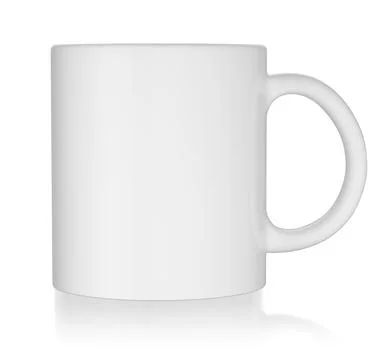 Blank White Ceramic Mug Isolated Stock Illustration