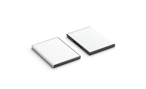Blank white closed dvd case mockup, front and back side Stock-Illustration