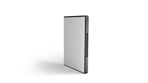 Blank white closed dvd disk case mockup, looped rotation Stock Footage 163214982