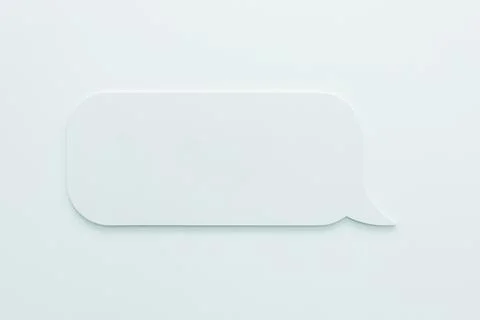 Blank white comic speech bubble on background with copy space for text mockup Stock Photos