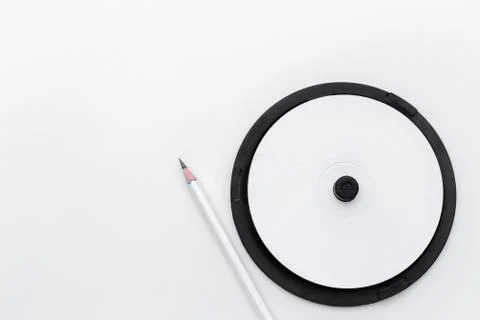 Blank white compact disk isolated on white background for your design Stock Photos