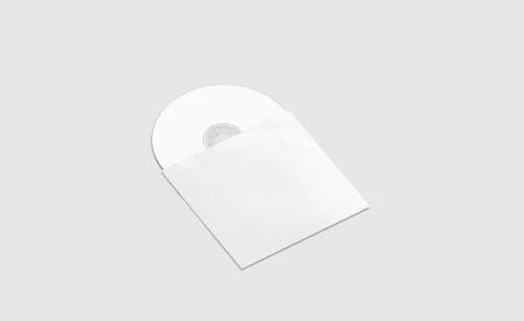 Blank white compact disk packaging mock up, isolated, top view Stock Illustration