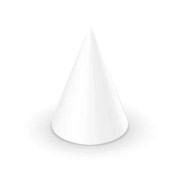 Blank white cone. 3d template Stock Illustration
