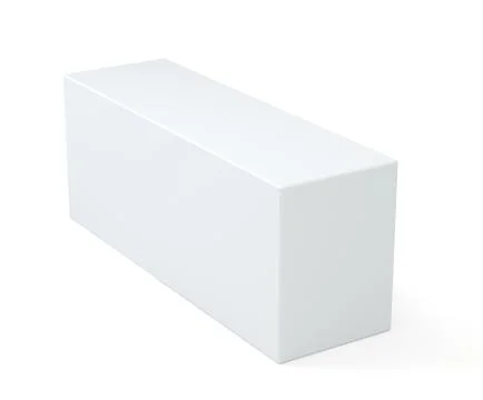 Blank white cube product packaging paper cardboard box. 3d illustration Stock Illustration