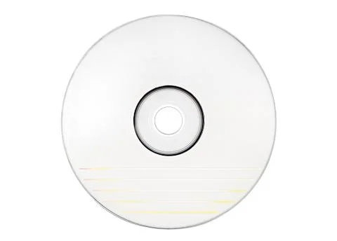 Blank White Disc with Clipping Path Isolated on a White Background 스톡 사진