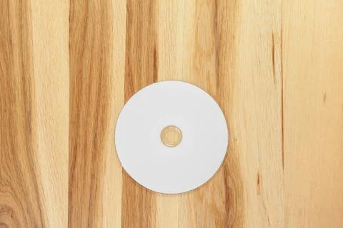 Blank white disk Foto stock