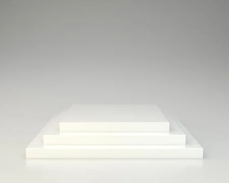 Blank white empty stage pedestal. Stockillustratie
