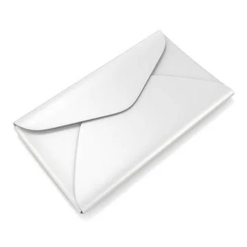 Blank white envelope 3D Blank white envelope 3D render illustration isolat... Stock Photos
