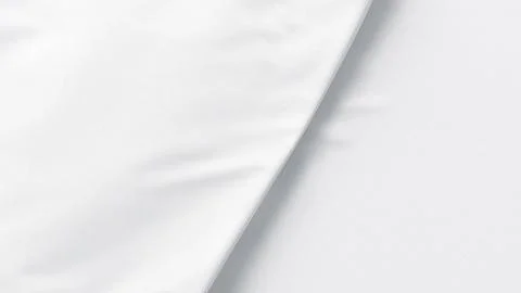 Blank white fabric material folding mockup, depth of field Stock Illustration