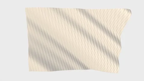 Blank white flag waving in the wind on a grey background 스톡 동영상 343215880