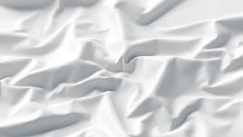 Blank white folded crumpled fabric material mockup, depth of field Stock Illustration
