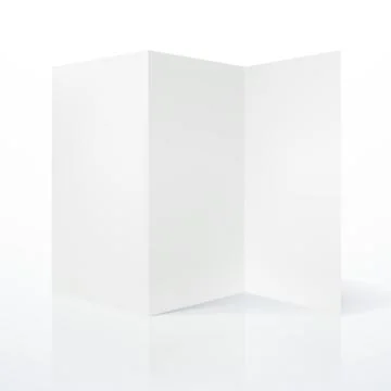 Blank white folded paper leaflet Stock Illustration