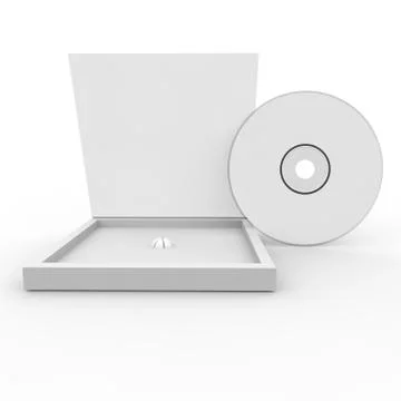 Blank white form - a disc in a box Stock Illustration