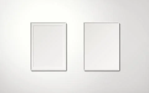 Blank white frames Stock Illustration