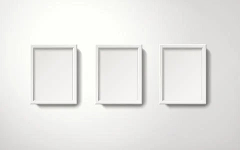 Blank white frames Illustrazione stock