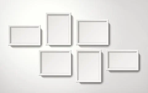 Blank white frames 스톡 일러스트