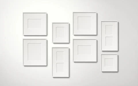 Blank white frames Illustrazione stock