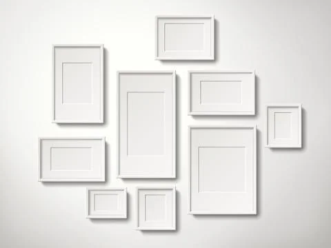 Blank white frames イラスト素材